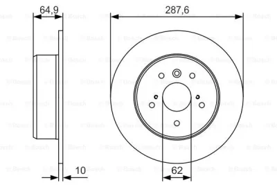 Тормозной диск BOSCH 0 986 479 T69