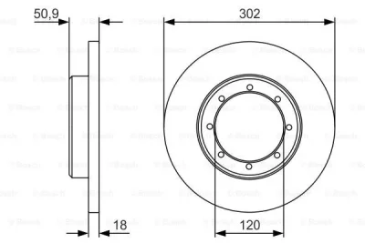 0 986 479 U60 BOSCH Тормозной диск