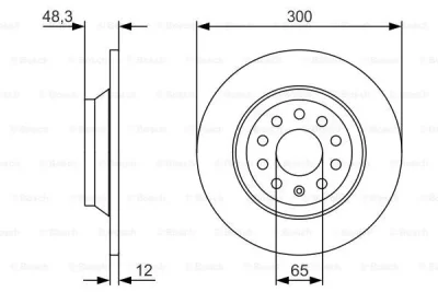 Тормозной диск BOSCH 0 986 479 V01