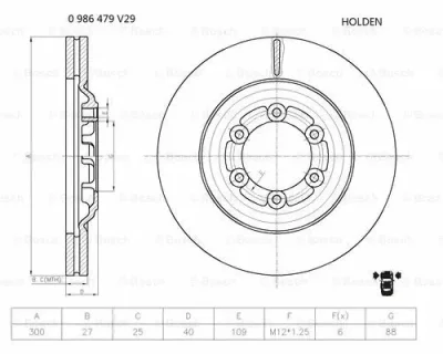 Тормозной диск BOSCH 0 986 479 V29