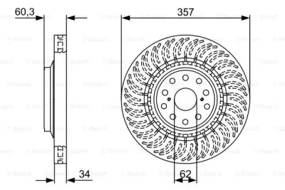 0 986 479 V74 BOSCH Тормозной диск