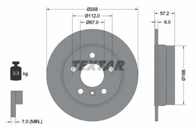 Тормозной диск TEXTAR 92132103