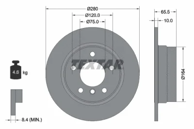 Тормозной диск TEXTAR 92132903