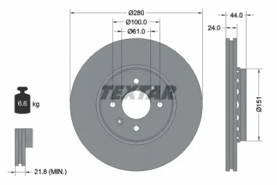 92254603 TEXTAR Тормозной диск