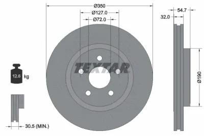 Тормозной диск TEXTAR 92272205
