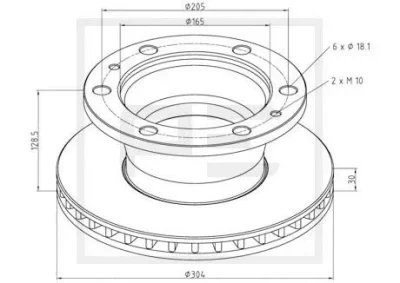 Тормозной диск PE AUTOMOTIVE 026.651-10A