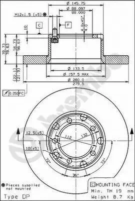 Тормозной диск BREMBO 08.6923.20