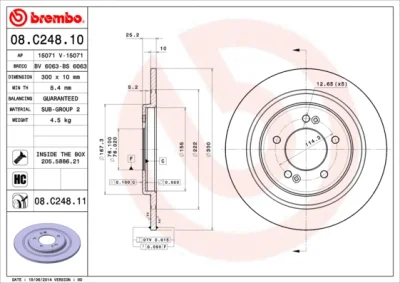 Тормозной диск BREMBO 08.C248.11