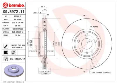 09.B972.11 BREMBO Тормозной диск