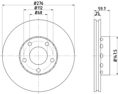 MDC1197 MINTEX Тормозной диск