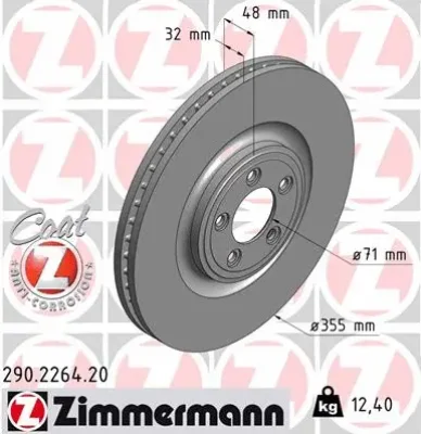 290.2264.20 ZIMMERMANN Тормозной диск