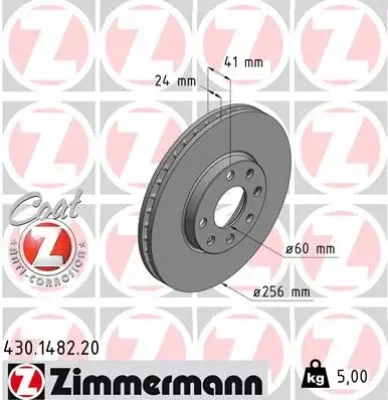 430.1482.20 ZIMMERMANN Тормозной диск