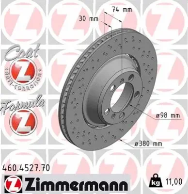 Тормозной диск ZIMMERMANN 460.4527.70