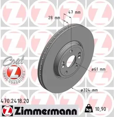 Тормозной диск ZIMMERMANN 470.2418.20