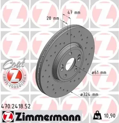 470.2418.52 ZIMMERMANN Тормозной диск