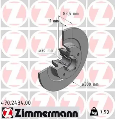 Тормозной диск ZIMMERMANN 470.2434.00
