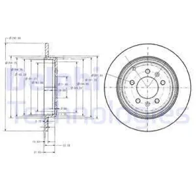 BG2573 DELPHI Тормозной диск