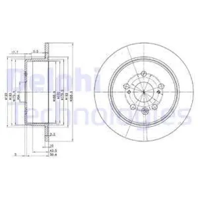 Тормозной диск DELPHI BG2594