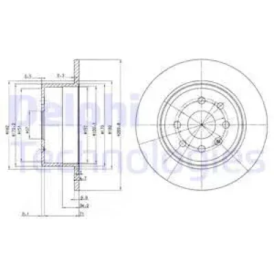 BG2637 DELPHI Тормозной диск