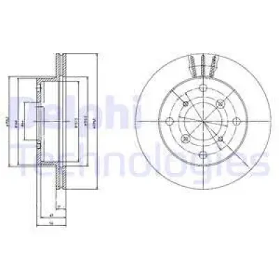 BG2645 DELPHI Тормозной диск