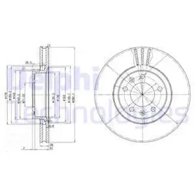 BG2688 DELPHI Тормозной диск