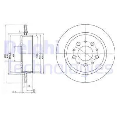 BG2718 DELPHI Тормозной диск