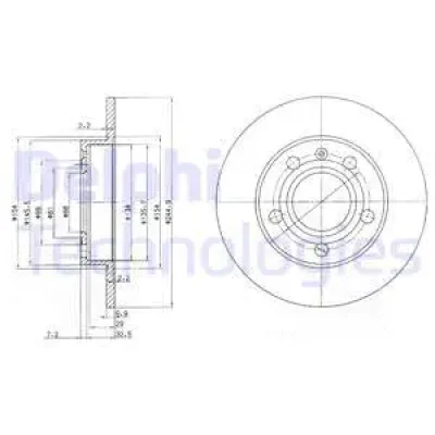 BG2753 DELPHI Тормозной диск