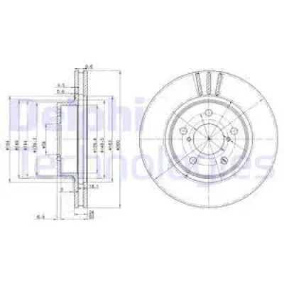 BG2767 DELPHI Тормозной диск