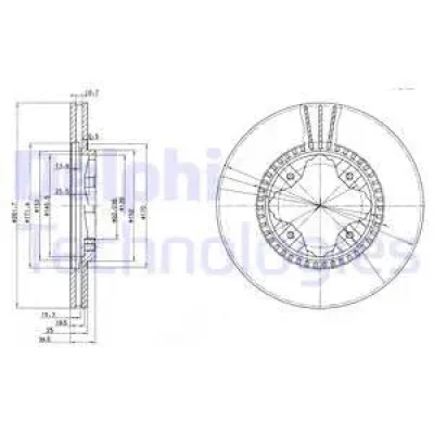 BG3063 DELPHI Тормозной диск