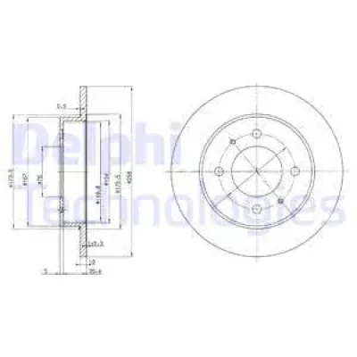 BG3070 DELPHI Тормозной диск