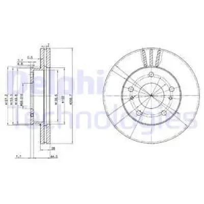 Тормозной диск DELPHI BG3127