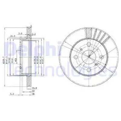 Тормозной диск DELPHI BG3173