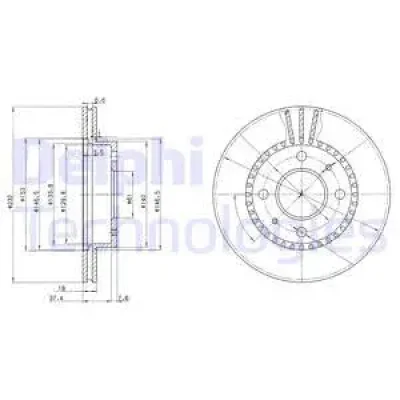 BG3206 DELPHI Тормозной диск