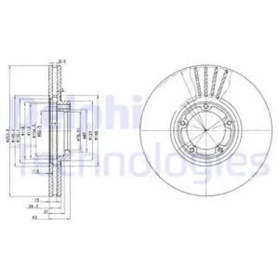 BG3365 DELPHI Тормозной диск