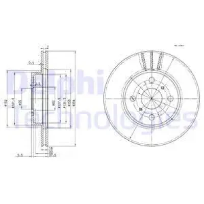 Тормозной диск DELPHI BG3414