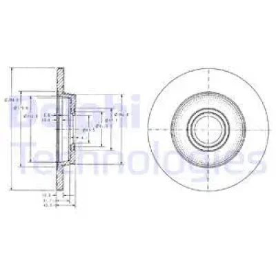 BG3416 DELPHI Тормозной диск