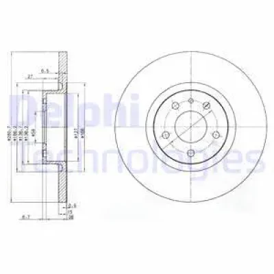 BG3420 DELPHI Тормозной диск