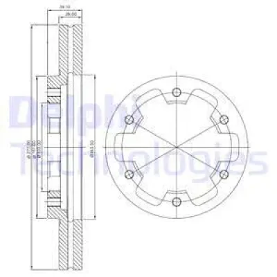 Тормозной диск DELPHI BG3422