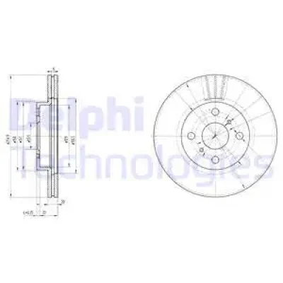 Тормозной диск DELPHI BG3520