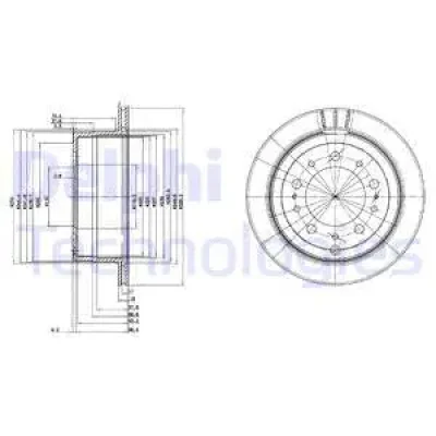 BG3534 DELPHI Тормозной диск