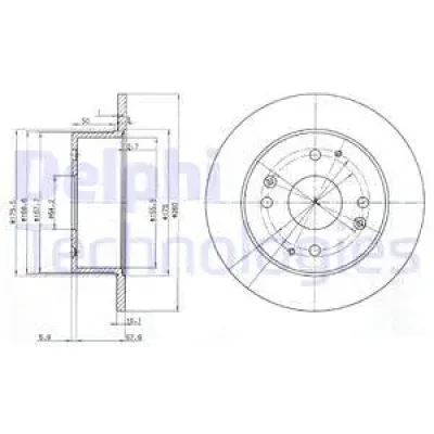 BG3677 DELPHI Тормозной диск