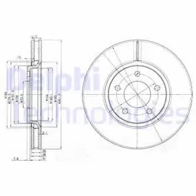 BG3716 DELPHI Тормозной диск