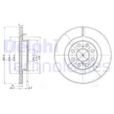 BG3825 DELPHI Тормозной диск