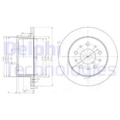 BG3853 DELPHI Тормозной диск