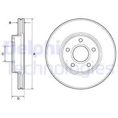 Тормозной диск DELPHI BG3868C