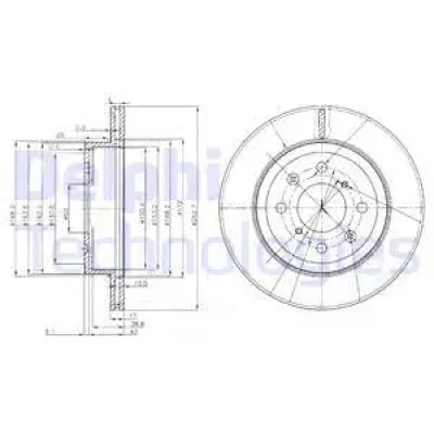 Тормозной диск DELPHI BG3884