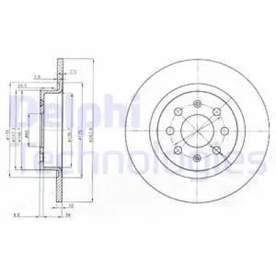 Тормозной диск DELPHI BG3945