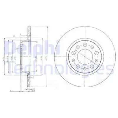 Тормозной диск DELPHI BG3994