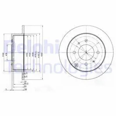 BG4010 DELPHI Тормозной диск