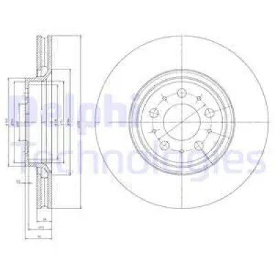 BG4071 DELPHI Тормозной диск